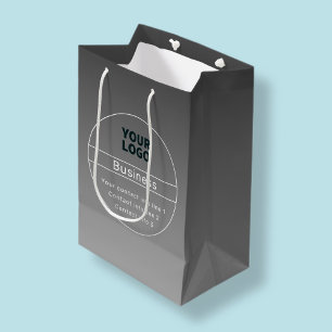 Dark Gray Ombre & Business etc. Kontaktinformation Mittlere Geschenktüte