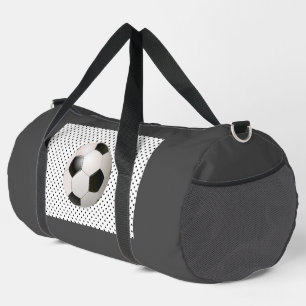 Dark Gray Soccer Ball Duffle Bag