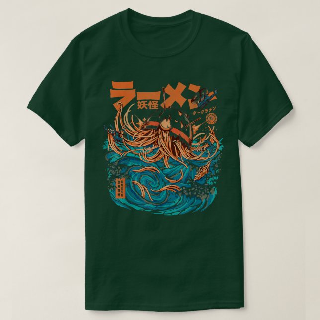 Dark Great Ramen Off Kanagawa Ramen Monster Japane T-Shirt (Design vorne)