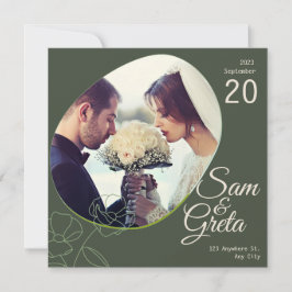 Dark Green Boho Style Wedding