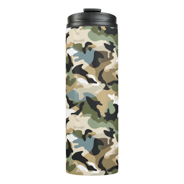 Dark Green Camouflage Thermosbecher (Vorderseite)