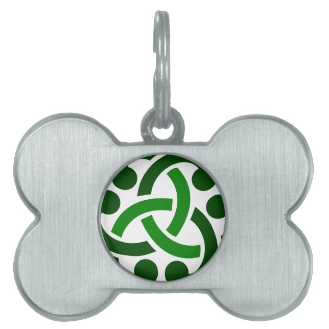 Dark Green Celtic Knot Tiermarke (Vorderseite)