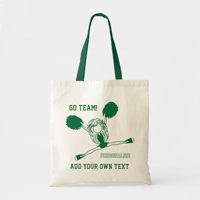 Dark Green Cheerleader Girl Tragetasche (Vorne)