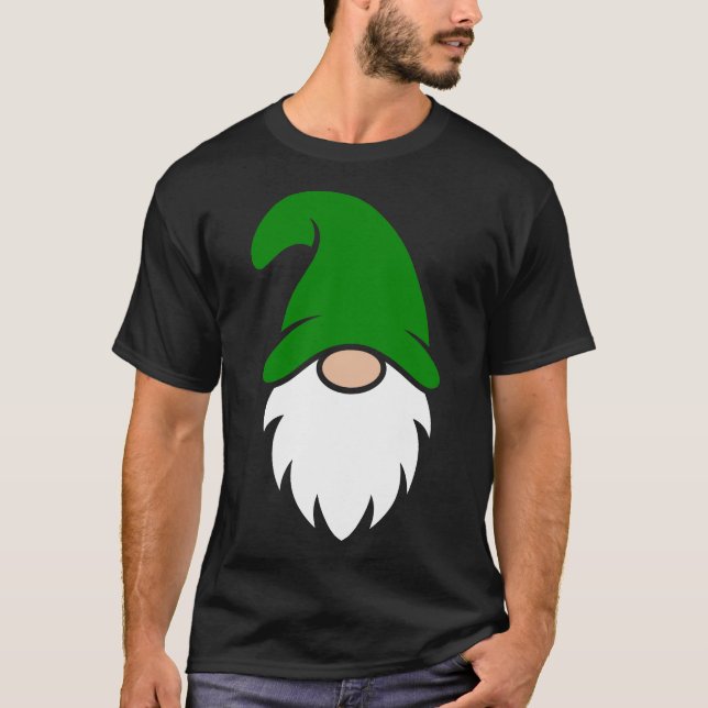 Dark Green Christmas Gnome T-Shirt (Vorderseite)