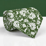 Dark Green Floral Pattern Custom Necktie Krawatte<br><div class="desc">This custom necktie features a sophisticated floral pattern, making it a stylish and unique accessory. It's perfect for adding a touch of personality to any outfit, whether it's for a special occasion or everyday wear. The high-quality fabric ensures a comfortable and long-lasting wear, and the custom design allows you to...</div>