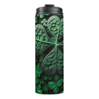 DARK GREEN INTRICATE IRISH CELTIC KLEEBLATTS