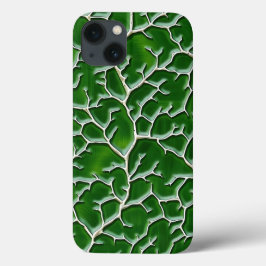 Dark Green iPhone Case Vein Texture Design