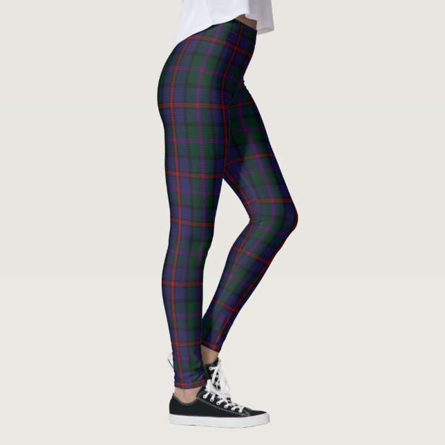 Dark Green Kariert Scottish Tartan Women's Legging Leggings (Rechts)