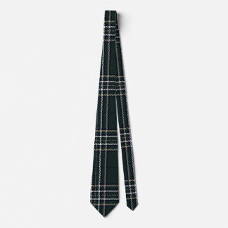 Dark Green, Khaki Beige und Light Gray Tartan Krawatte