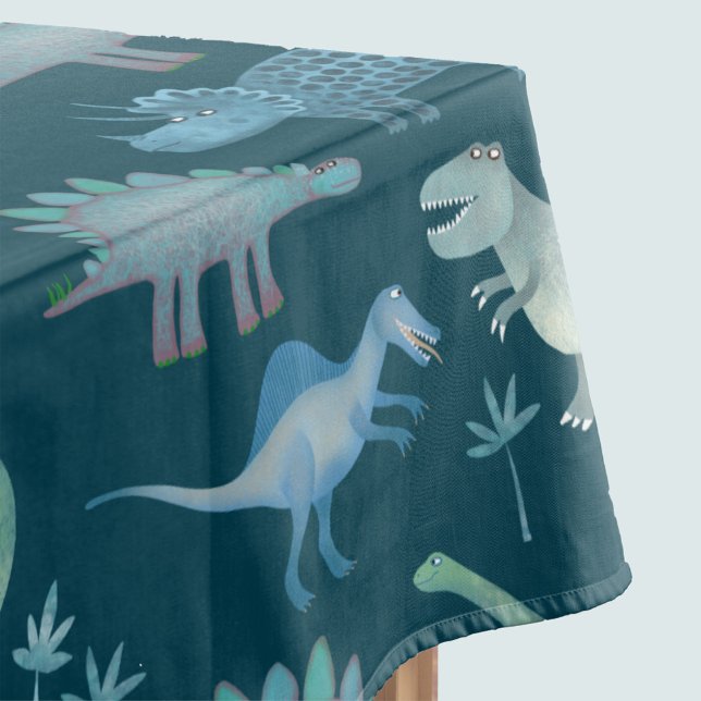 Dark Green Niedlich Dinosaur-Muster Tischdecke (Von Creator hochgeladen)