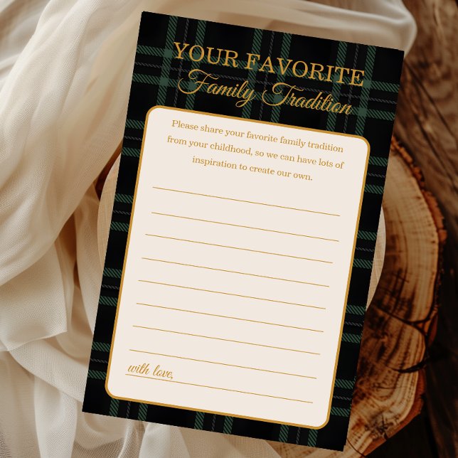 Dark Green Plaid Family Tradition Advice (Von Creator hochgeladen)