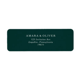 Dark Green Return Address Label