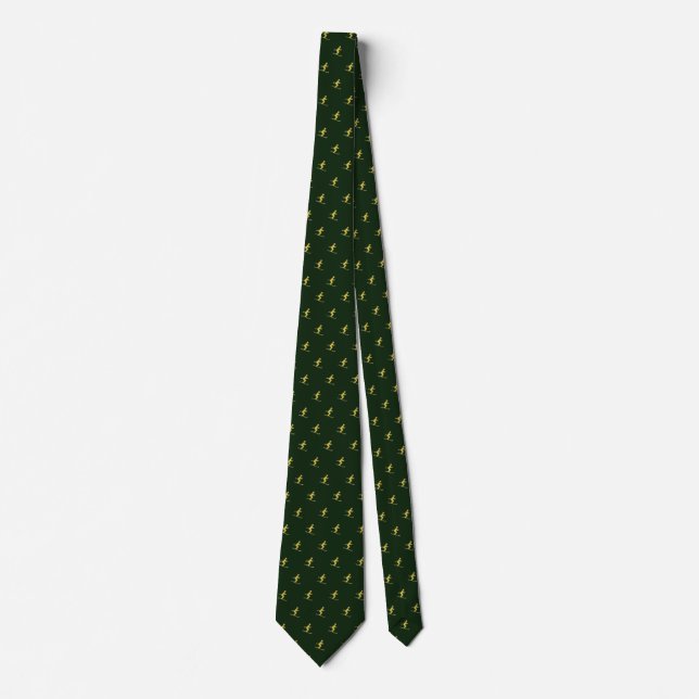 Dark Green Skier Neck Tie Krawatte (Vorderseite)