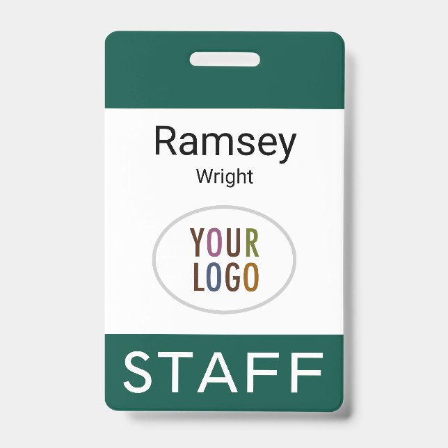 Dark Green Staff ID Name Abzeichen Reel Clip Lanya Ausweis (Vorderseite)
