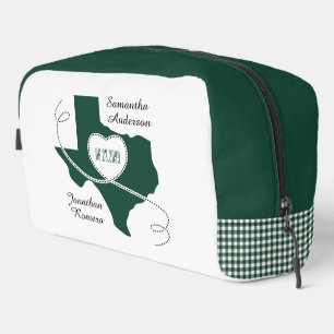 Dark Green Texas Curling Ribbon Waschbeutel