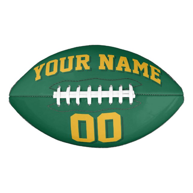 DARK GREEN UND GOLD Custom Football (Vorderseite)