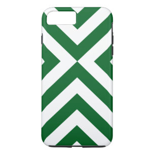 Dark Green und White Chevrons iPhone 8/7 Plus Fall iPhone 8 Plus/7 Plus Hülle