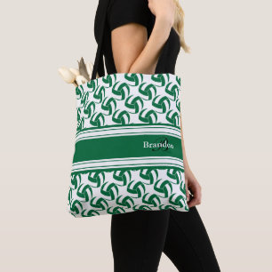 Dark Green White Volleyball   Personalisieren Tasche