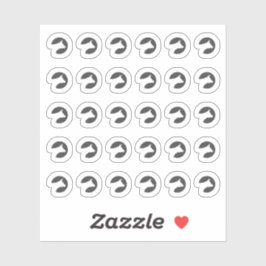 Dark Grey Beef Wedding Place Cards Meal Choice  Aufkleber