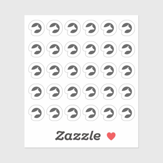 Dark Grey Beef Wedding Place Cards Meal Choice  Aufkleber (Blatt)
