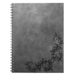 Dark Grey & Black Accent Notebook Chic Minimalist Notizblock