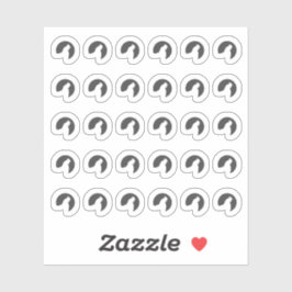 Dark Grey Chicken Wedding Place Cards Meal Choice Aufkleber