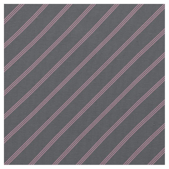 Dark Grey & Pink Stripes Stoff (Nahaufnahme)