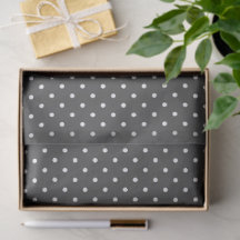 Dark Grey With White Polka Dots