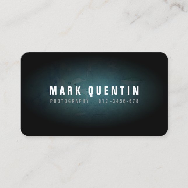 Dark Grunge Fotografy Business Card Visitenkarte (Vorderseite)