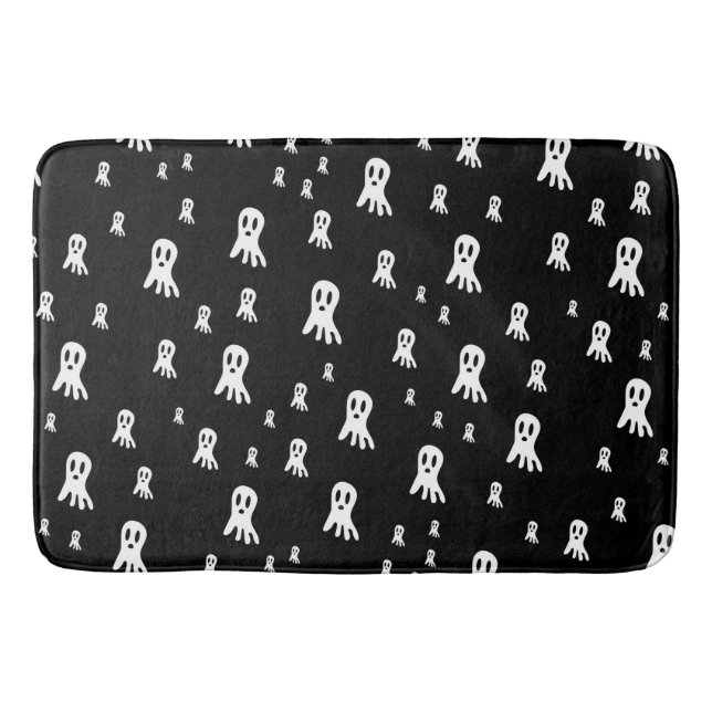 Dark Halloween Ghosts Badematte (Vorderseite)