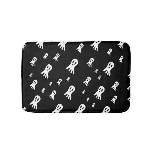 Dark Halloween Ghosts Badematte (Vorderseite)