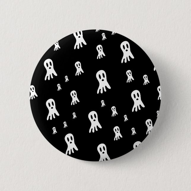 Dark Halloween Ghosts Button (Vorderseite)