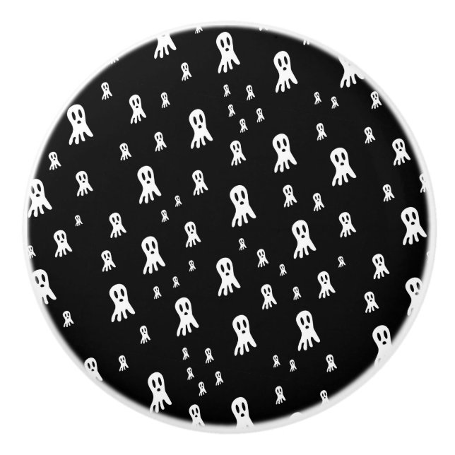 Dark Halloween Ghosts Keramikknauf (Vorderseite)