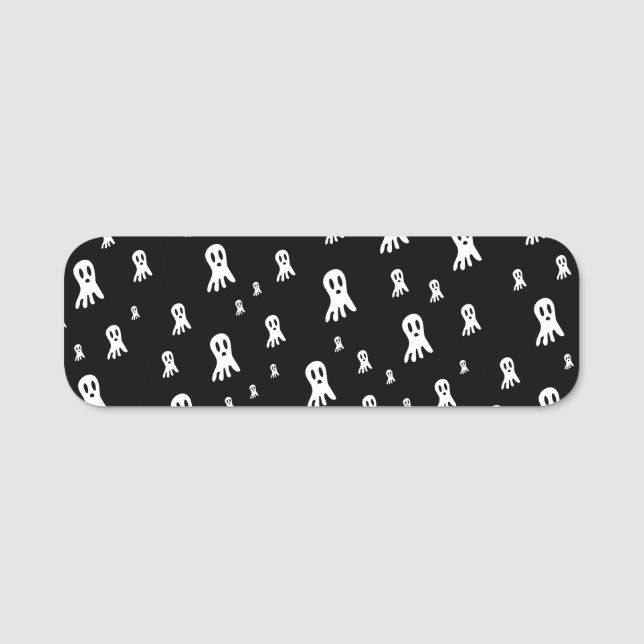 Dark Halloween Ghosts Namensschild (Vorderseite)