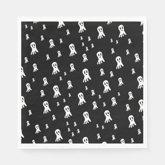 Dark Halloween Ghosts Serviette (Vorderseite)