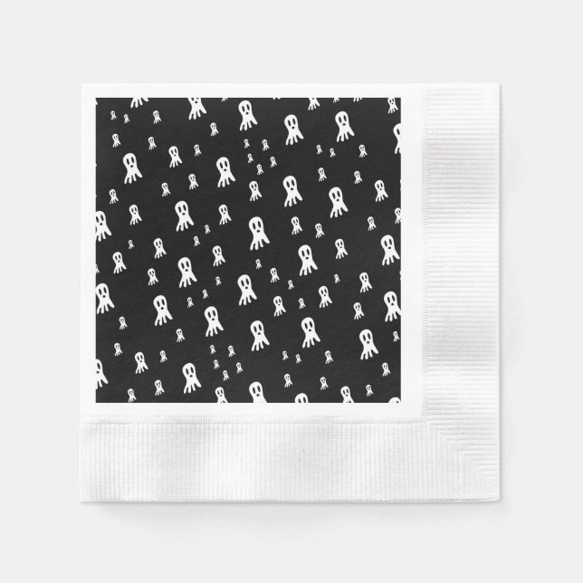 Dark Halloween Ghosts Serviette (Vorderseite)