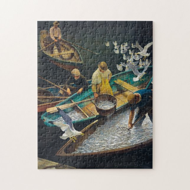 Dark Harbour Fishermen von Newell Convers Wyeth (Vertikal)
