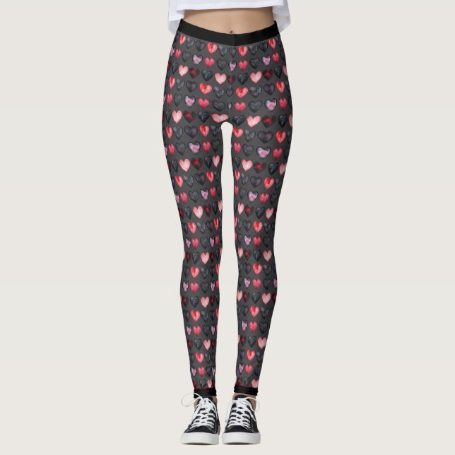 Dark Hearts Goth Leggings (Vorderseite)
