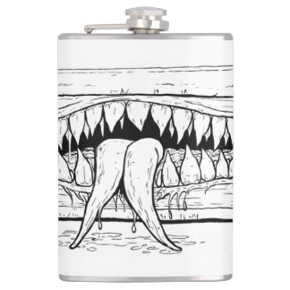 Dark Horror Illustration – Surreal Monster Chest  Flachmann