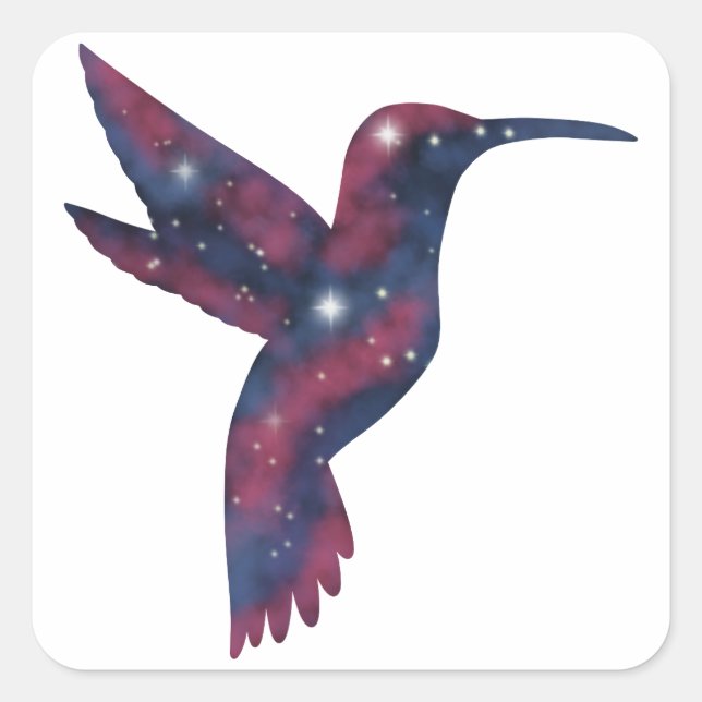 Dark Hummingbird Starscape Sticker (Vorderseite)
