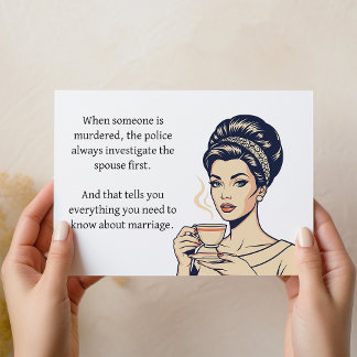 Dark Humor Marriage Joke Engagement & Wedding Card Karte