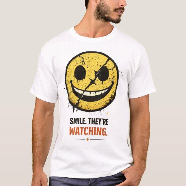 Dark Humor Smiley Face T-Shirt (Vorderseite)