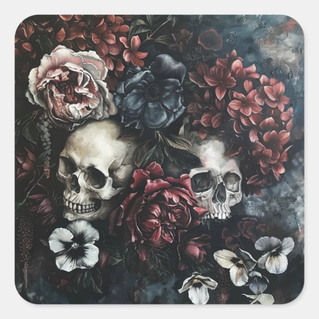 Dark Hütte Core Quadratischer Aufkleber (Vorderseite)