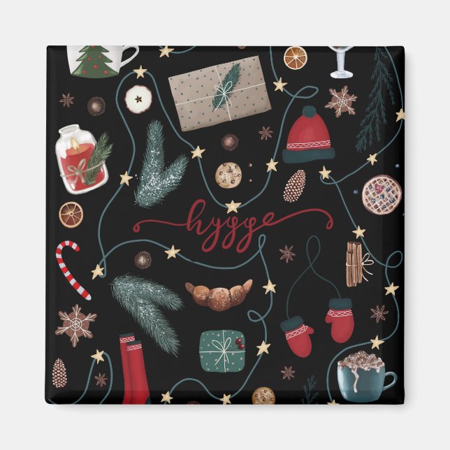 Dark Hygge Christmas Poster Magnet (Vorne)