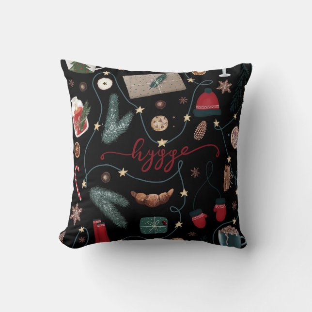 Dark Hygge Weihnachten Kissen (Vorderseite)