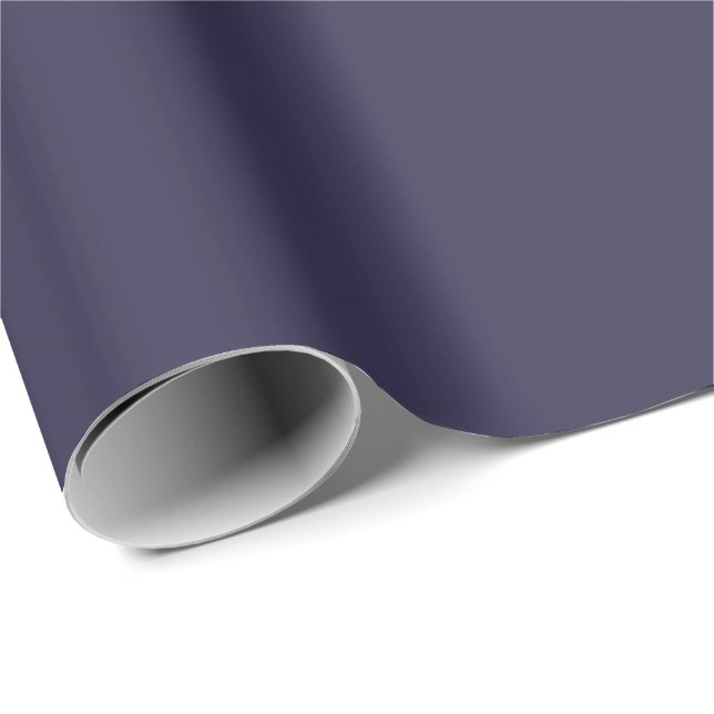 Dark Indigo Tinte Blue Solid Color Print Geschenkpapier (Rolleneckpunkt)