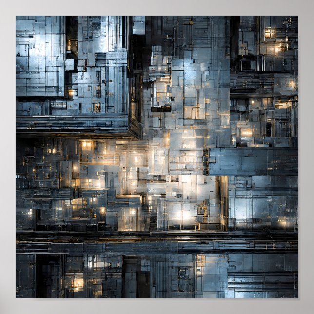 Dark Industrial Texture: Dystopian Circuit Poster (Vorne)