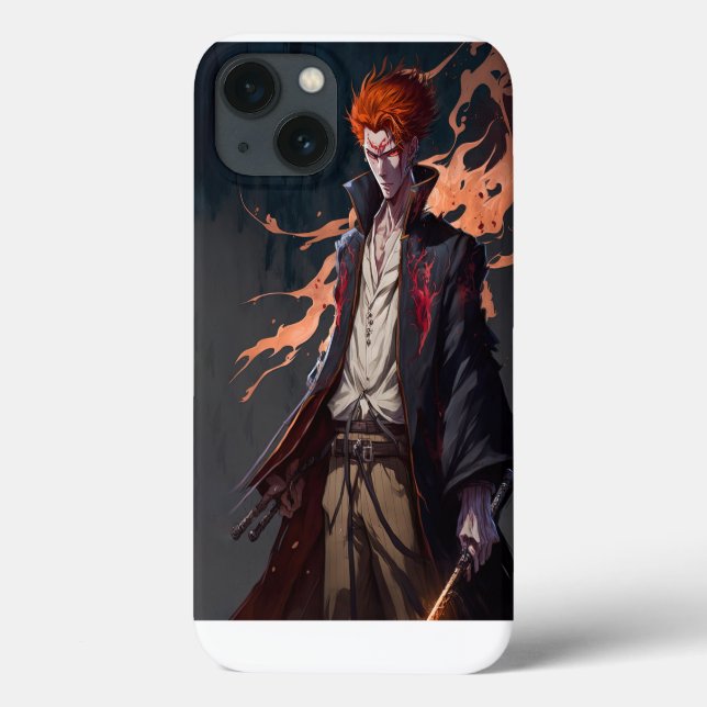 Dark iPhone 13 Case mit Bold Anime Inspiriert (Rückseite)