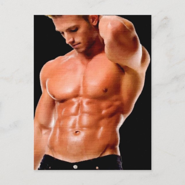 Dark Jeans Hunk Postkarte (Vorderseite)