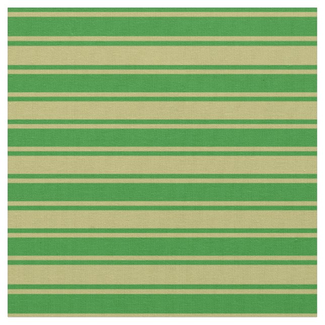 Dark Khaki & Forest Green Stripes/Lines Muster Stoff (Nahaufnahme)